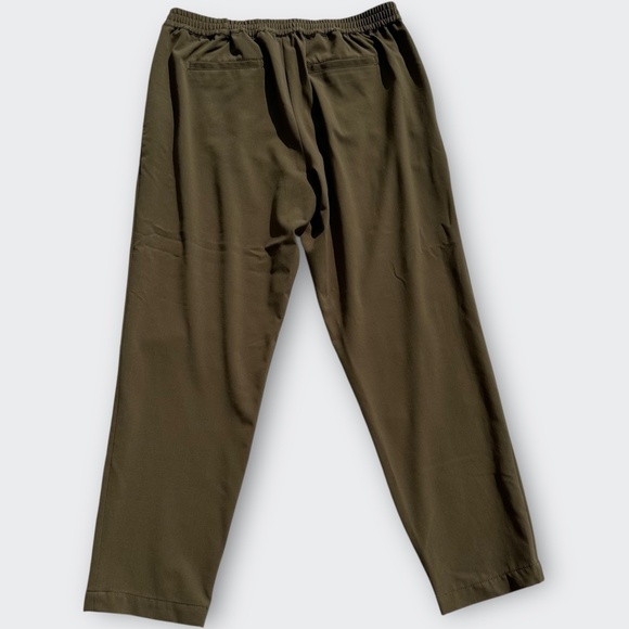 MICHAEL MICHAEL KORS Women Drawstring Joggers Pants High Rise Olive Green L - Picture 4 of 9